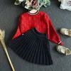 Girl's Dresses Dancewear 2023 Girls Winter Clothes Set Long Sleeve Sweater Shirt and Skirt 2 Pcs Clothing Suit Spring Outfits for Kids 231012