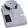 Męskie koszule Wysokiej jakości Mężczyzn Koszula Spring Long Rleeve Turn-Down Collar Polka Dot Print Męskie Camisas para hombre