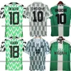 1994 Nigeria Retro Soccer Jerseys 2018 Okocha Kanu Finidi Nwogu Futbol Kit 1996 Home Away Vintage Football JERSEY YEKINI Chemise classique 1998