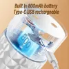 Luftfuktare bärbara dubbla munstycken bilfuktare USB laddning 800mAh batteri trådlöst ultraljudskylt vatten aroma luftfuktare diffusor yq230927