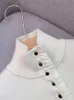Kadın Sweaters Sonbahar Kış French S Beyaz Sweater Külot Kadın Moda Zarif Mantar Kenarı Yeltlanması Gevşek Örgü Top Bayanlar 230927