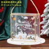 Weihnachtsdekorationen, 5 Stück, transparente Geschenkbox, Spritzbeutel, PVC, durchsichtig, für Süßigkeiten, Kekse, Backen, Kinder, Kinder, Jahr, Weihnachtstasche