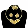 Halsbandörhängen Set Yuminglai Flower Shape Jewelry Dubai Costume For Women Party FHK16055