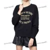 Zadig Voltaire 23aw Women Designer Sweatshirt mode Topp Nya klassiska hoodies brev broderi rosa bomullskvinnor broderad pullover jumper sportshirt