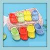 Pièces de chaussures Accessoires Gros 3D Mini Porte-clés Chaussures Srocs Porte-clés Clog Sandal Party Favors Chaînes Mignon Eva Plastique Mousse Trou Dhs7O