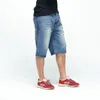 Herenshorts Denim Heren Loose Fit Gewicht Zomer Lange Korte Man Baggy Plus Size Mannelijke Kleding Blue Jeans Rijbroeken