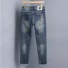 Nuovi JEANS Pantaloni pantaloni Pantaloni da uomo BBicon Stretch Autunno inverno jeans attillati pantaloni di cotone lavati dritti business casual XW2090-00