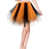 Kjolar kvinnors tutu färgkontrast gasmode ballet latin cha-cha danskjol halloween fest scenprestanda kostym
