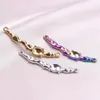 Pendant Necklaces 6Pcs/Lot Stainless Steel Hammered Long Stick Stamping Charms Connector Diy Cool Girl Anklet Jewelry Accessories Bulk