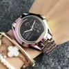 2023 NYTT Fashion M Crystal Design Brand Watches Designer Watch Women's Girl Metal Steel Band Quartz Write Watch Hot Sale Luxury Watch Free Frakt