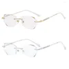 Solglasögon vintage Vision Care Portable Diamond Eye Protection Anti-Blue Light glasögon Myopia Glasögon Ultra Frame