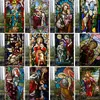 Adesivi murali Dimensioni personalizzate Pellicole per finestre Pellicole per vetrate Gesù Cristo Vergine Maria Adesivo Porta di carta Stile Chiesa europea 230927