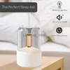 Humidifiers 120ml Candlelight Aroma Diffuser Portable Air Humidifier Essential Oils Humidifiers USB Cool Mist Maker Fogger With Night Light YQ230927