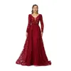 Neues Abendkleid, sexy, elegant, leicht, luxuriös, lange Ärmel, schwere Handarbeit, arabisches Dubai WZ08