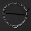 Correntes S925 Sterling Silver Blue Compass Anchor Pingente Colar Moda Personalidade High-End Jóias Femininas GiftChains275b