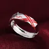 Klaster pierścienie ukochane w Franxx 02 Ring Silver Open Halloween Cosplay Jewelry Anime Fandom Gift2675