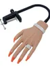 False Nails Silicone Practice Hand Lifelike Acrylic Nail Art Mannequin Finger Training with Clip Holder for DIY Salon Artists ZHQ03-22 230927