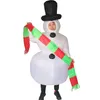 Masques de fête Costume de bonhomme de neige gonflable de Noël pour adultes Halloween Cosplay FP813112