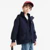 Trenchs pour hommes MQD Vêtements pour enfants Coupe-vent à capuche pour garçons Printemps et automne Veste polaire détachable coupe-vent trois-en-un