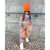 Autumn Kids Tracksuit Baby Girls Clothes Toddler Two Piece Set Ins Tie Dye Long Sleeve Hoodie Shirt and Sport Pants Children's Clothing Set Jogging Suit 1-8y