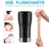 Masturbators Simulering Sex Masturbation Cup for Man Realistic Vagina Real Voice Penis Massage Stimulator Soft Silicone Male Masturbator Toy X0926