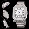 Luxe nieuwe 100XL WSSA0018 automatisch herenhorloge witte wijzerplaat roestvrijstalen armband sporthorloges 40 mm datum WatchZone 4 Color316j