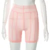 Shorts pour femme femmes dentelle transparent maille pure couleur unie taille haute rayé court pantalons de survêtement coupe ajustée séchage rapide salle de sport