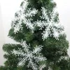 Christmas Decorations 3Pcs Large Snowflakes Ornaments Glitter Snow Flake Xmas Tree Hanging DIY Year Garlands Home Decor 2024