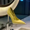 Primavera elegante bombas moda feminina apontou toe deslizamento em couro genuíno salto alto designer marca feminina vestido de festa ao ar livre deslizamento em sapatos novos calçados