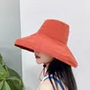 Cappelli a tesa larga Cappello da donna con visiera parasole con grondaia larga Protezione UV Protezione solare Pescatore Tinta unita All-match Bordo sabbia Chapeau da spiaggia