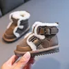 Crianças designer botas de neve sapatos da criança do bebê meninas meninos inverno quente mini tornozelo botas sola macia EUR16-30