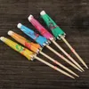 Forks 5000pcs Umbrella Bamboo Stick Form Fruit Fork Cocktail Decorative Garnishes Snack Cakes Sign 10 Cm Long