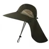 Chapéus ao ar livre verão sol chapéus proteção UV ao ar livre caça pesca boné para homens mulheres camping viseira chapéu de balde com aba de pescoço chapéu de pescador 230927