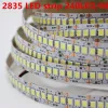 1/2/3/4/5m/로트 10mm PCB 2835 SMD 1200 LED 스트립 테이프 DC12V 24V IP20 비 방수 유연한 조명 240 LED/M, 흰색 따뜻한 흰색 LL