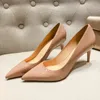 Scarpe eleganti Primavera Autunno Classiche da donna Décolleté da ufficio in vera pelle verniciata Tacchi alti sottili Rosso Nastro nudo Lavoro Wedding Lady B002 230927