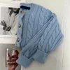 Cardigan autunno inverno donna maglione firmato donna marchio di lusso con scollo a V misto cotone Abbigliamento stampato geometrico maglioni moda maglieria comodi e caldi