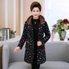 Women's Trench Coats Jackets For Elderly Women Chinese Winter Parka 2023 Jacket Middle Age Clothing KK2618 L