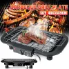 Smokeless Indoor Pan Grill BBQ Stove Non-Stick Electric Griddle Barbecue Temperature Control 220V Portable for Outdoor Home