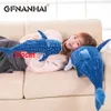 Плюшевые куклы 1 шт. 56 см мультфильм моделирование синяя акула плюшевые игрушки мягкие креативные животные куклы-киты подушка для детей на день рождения gif 230927