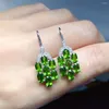 Dangle Earrings Luxury Sterling Silver Gemstone Drop For Party 14 Pieces 3mm 5mm Natural Diopside Gift Woman