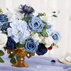 Faux blommor grönare konstgjorda blommor falska dammiga blå pionblommor kombinationer för diy bröllop brud buketter centerpieces hem dekorationer 230926