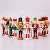 Decorative Objects Figurines Home Decoration Accessories Christmas Walnut Clip Puppet Soldiers Put On A Small Set Wood Crafts Decorations For Home 230927