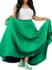 Etniska kläder Lång afrikansk kjol för kvinnors stora storlek Hög midja veckad Afrika klänning Nigerianska turkiska kläder Robes Femme Africaine
