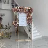 Party Decoration 100X200cm Gold-Plated Wedding Arch Backdrop Birthday Shiny Metal Background Frame For Flower Balloon Props