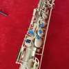 Nouveauté tuyau droit Alto Eb Tune Saxophone en laiton Instrument de musique saxo laque or avec étui embout livraison gratuite