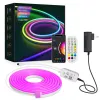 LED Strips Tuya Smart WiFi LED Strip Neon Lights DC 12V RGB LED Strip Bluetooth App Control Neon Sign Outdoor Voride Waterproof LED LL