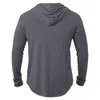 Herren Hoodies Sweatshirts Männer Frühling Herbst Hoodie Kordelzug Einfarbig Langarm Pullover Elastisch Dünn Lässig Mit Kapuze Mittellang Täglich Top 230927