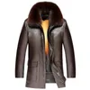 Men's Leather Faux Real Jacket Men Mink Inner Nicole Mens Original Sheepskin Fur Allinone Outfits Coat Jaqueta Masculina 230927