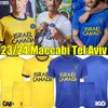 23/24 MACCABI Tel Aviv Soccer Jerseys 2023 2024 Home Away Nachmias Perica Biton Kuwas Yeini Geraldes Men Kids Kits Sock Full Set Football Shirt