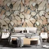 Bakgrundsbilder modern 3D -tapeter för vardagsrum sten naturligt insatt soffa bakgrund väggmålning vägg papper hem dekor sovrum